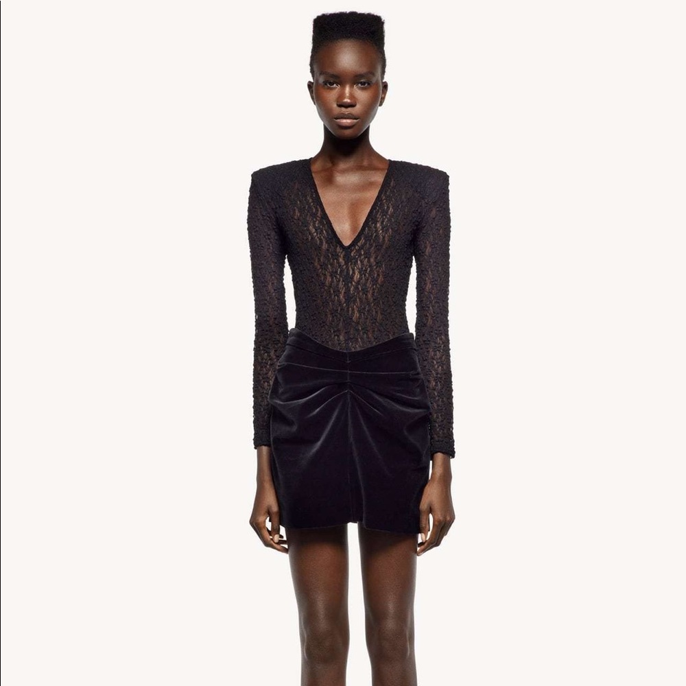 Zara Velvet Mini Skirt